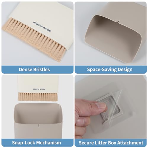 Stainless Steel Cat Litter Scoop Set with Holder, Dustpan & Broom: image 6