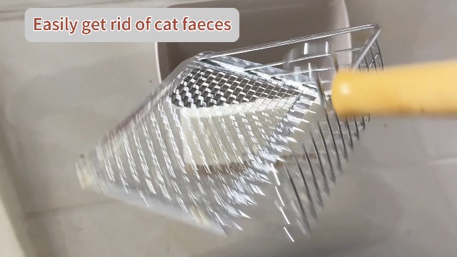 Stainless Steel Cat Litter Scoop Set with Holder, Dustpan & Broom: image 8