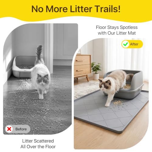 Large Silicone Cat Litter Mat (86 x 56 cm): image 3