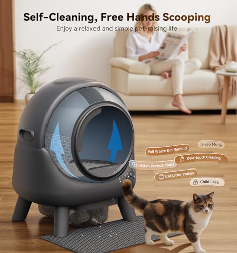FEELNEEDY 65L Self-Cleaning Cat Litter Box: image 3