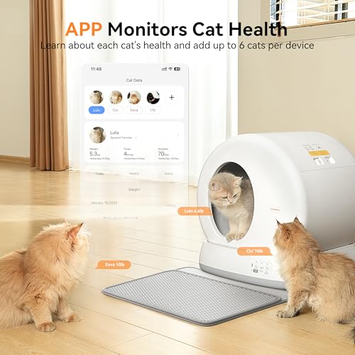 MeoWant 57.6L Self-Cleaning Litter Box for Senior Cats: image 4