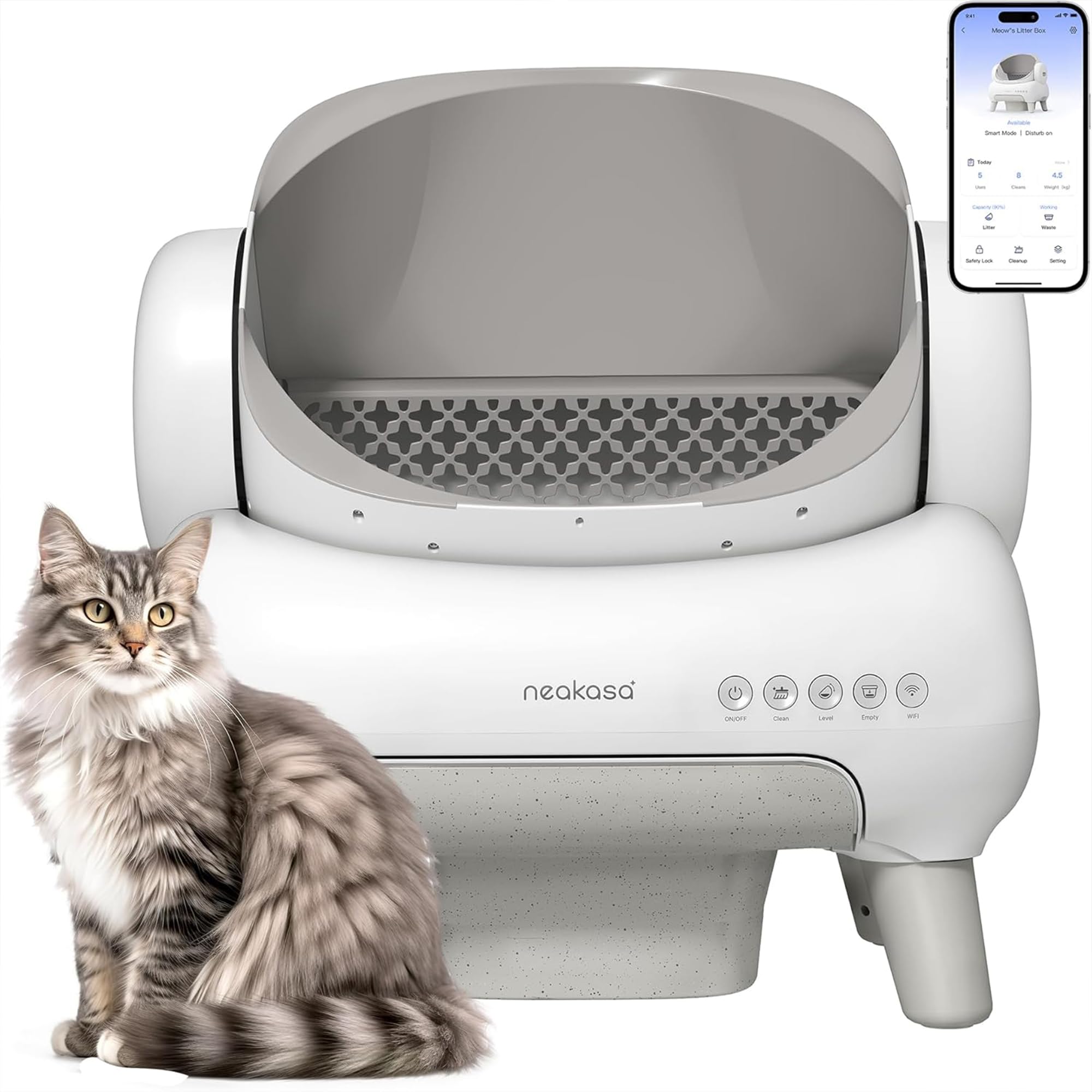 Neakasa M1 Plus Lite Open-Top Self-Cleaning Cat Litter Box