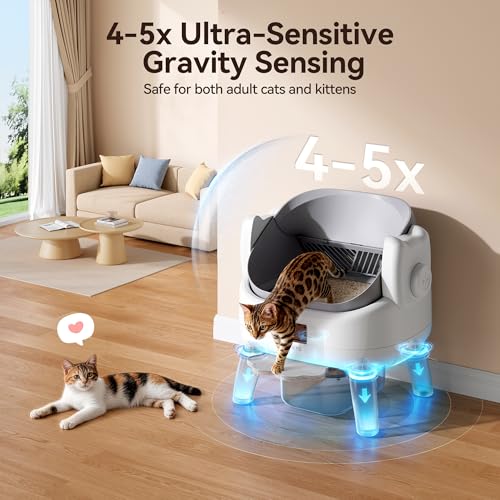 Thereye Open-Top Self-Cleaning Cat Litter Box with Entry Step: image 3
